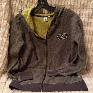 Vans Charcoal and Lime Hoodie